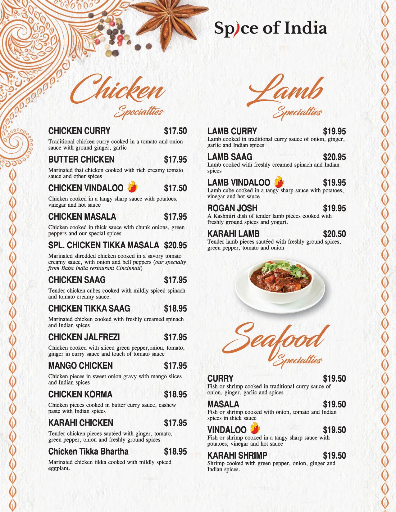 Menu page