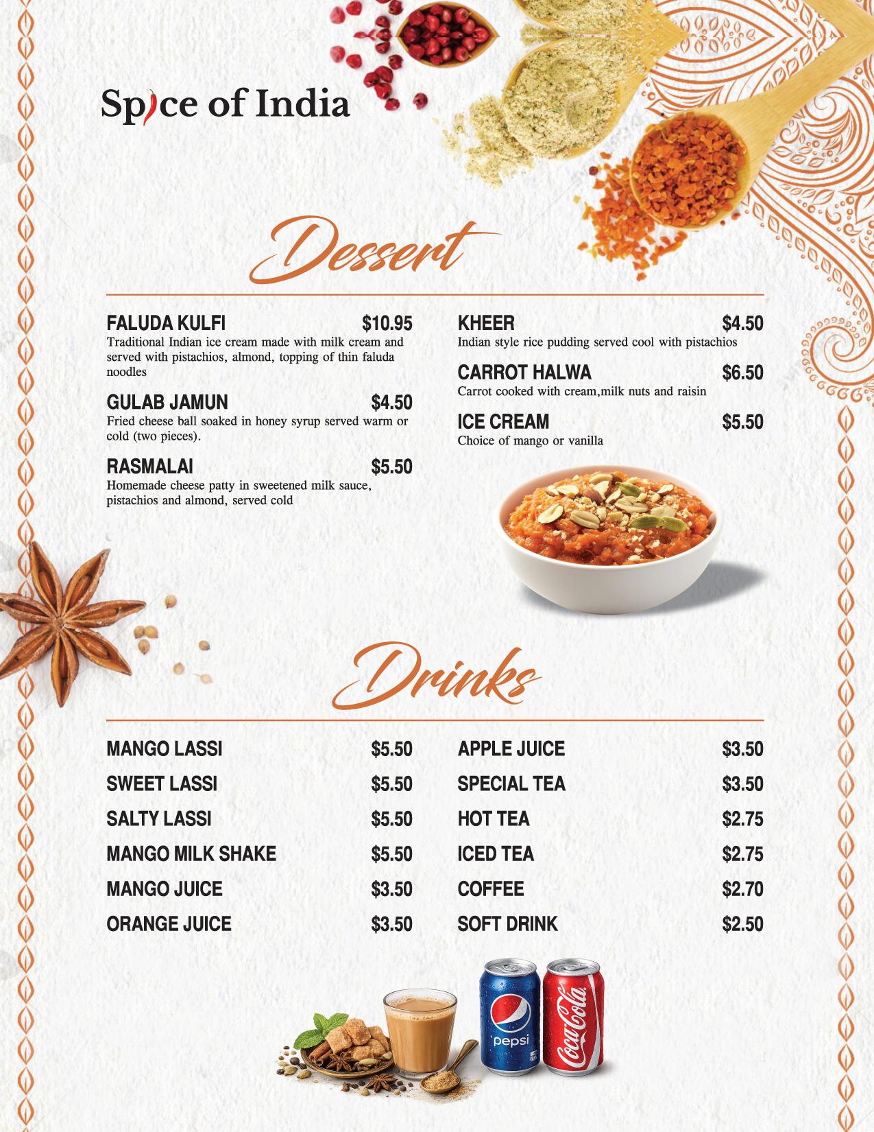 Menu page